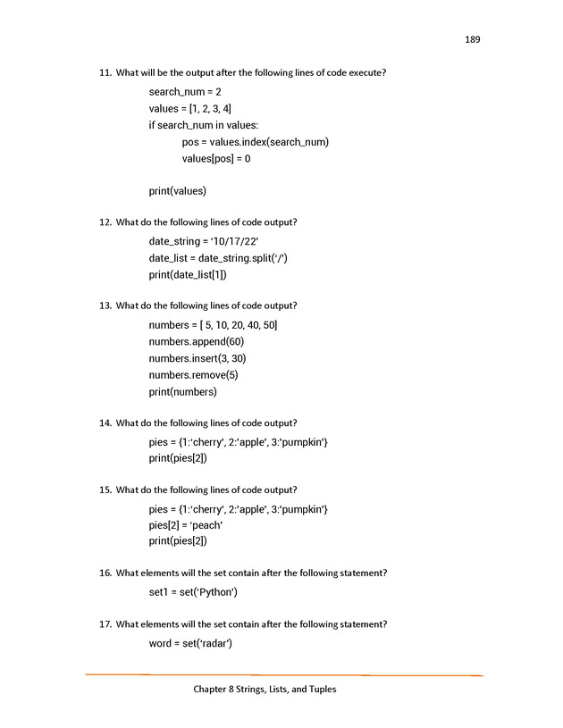 Introduction to Python Programming: Starting Out with IDLE - Strings, Lists, Dictionaries, and Sets 29